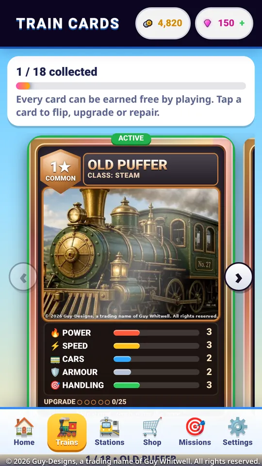 Collect legendary locos